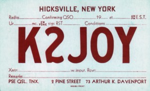 K2 JOY QSL CARD
