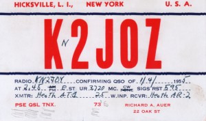 K2JOZ QSL CARD